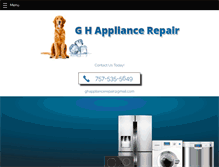 Tablet Screenshot of ghappliancerepair.com